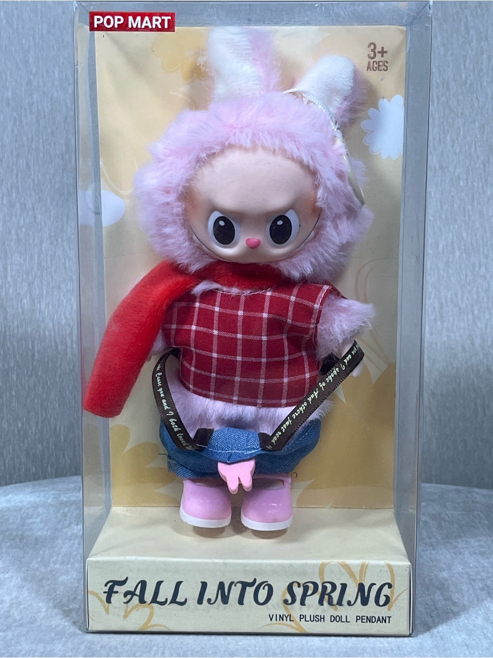 POP MART Fall Into Spring Pink Plush Key & Card Holder